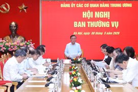 Hội nghị Ban Thường vụ Đảng ủy các cơ quan Đảng Trung ương. (Ảnh: Phương Hoa/TTXVN)