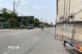Hiện trường đang bị phong tỏa để điều tra. (Ảnh: TTXVN phát)