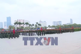 Tổng duyệt Lễ xuất quân bảo vệ Đại hội Đảng lần thứ XIV