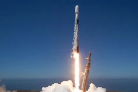 Anh phóng vệ tinh hình ảnh quân sự Tyche vào quỹ đạo trên tên lửa Space X vào năm ngoái. (Ảnh: Space X)