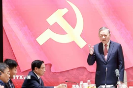 Tổng Bí thư Tô Lâm phát biểu chỉ đạo. (Ảnh: Thống Nhất/TTXVN)