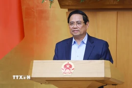 Thủ tướng Phạm Minh Chính kết luận Phiên họp Chính phủ thường kỳ tháng 2 năm 2026. (Ảnh: Dương Giang/TTXVN)