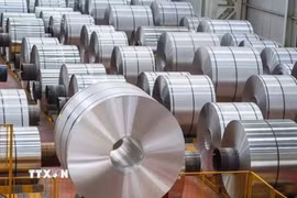 Thép thành phẩm của Công ty sản xuất thép Nhật Bản Nippon Steel. (Ảnh: Reuters/TTXVN)