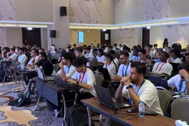 70 thành viên đại diện cho 20 quốc gia tham gia Positive Hack Camp 2026. (Ảnh: Tâm Hằng/TTXVN)