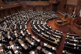 Quang cảnh phiên họp Quốc hội Nhật Bản tại thủ đô Tokyo. (Ảnh: Kyodo/TTXVN phát)