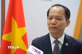 Bộ trưởng Tư pháp Hoàng Thanh Tùng trả lời phỏng vấn phóng viên TTXVN. (Ảnh: Trần Hải/TTXVN)