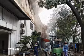 Hiện trường vụ cháy. (Ảnh: Danh Lam/TTXVN)