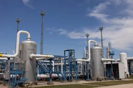 Một cơ sở dự trữ khí đốt tại Zsana, Hungary. (Ảnh: THX/TTXVN)