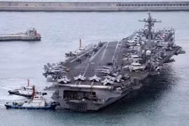 Tàu sân bay Mỹ USS Carl Vinson. (Nguồn: AP)