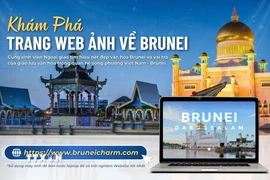 Trang web thông tin về Brunei do sinh viên Học viện Ngoại giao thiết kế Bruneicharm.com. (Ảnh: Đại sứ quán Việt Nam tại Brunei/TTXVN phát)