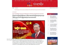 Bài viết đăng trên báo điện tử Pasaxon, cơ quan ngôn luận của Trung ương Đảng Nhân dân cách mạng Lào, số ra ngày 9/6. (Ảnh: TTXVN phát)