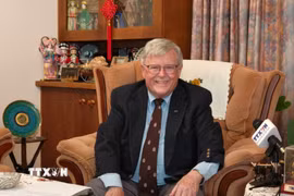Giáo sư Carl Thayer - thuộc Học viện Quốc phòng Australia, Đại học New South Wales.(: Trung Trang/TTXVN)