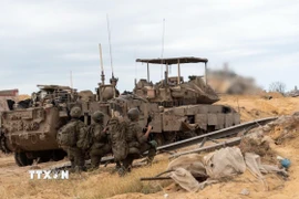 Binh sỹ Israel được triển khai tại Dải Gaza. (Ảnh: THX/TTXVN)