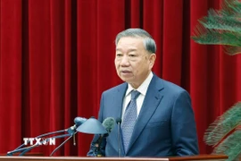 Tổng Bí thư Tô Lâm phát biểu. (Ảnh: Thống Nhất/TTXVN)