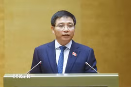 Bộ trưởng Bộ Tài chính Nguyễn Văn Thắng phát biểu. (Ảnh: Doãn Tấn/TTXVN)
