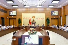 Phiên họp thứ 46 của Ủy ban Thường vụ Quốc hội, sáng 9/6/2025. (Ảnh: Doãn Tấn/TTXVN)