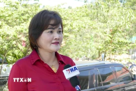 Bà Phạm Thị Minh Hường trả lời phỏng vấn. (Ảnh: Xuân Tú/TTXVN)