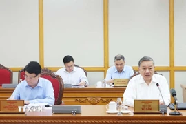 Tổng Bí thư Tô Lâm chủ trì cuộc họp của Bộ Chính trị, Ban Bí thư. (Ảnh: Thống Nhất/TTXVN)