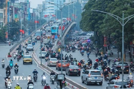 Hà Nội thử nghiệm dự báo sớm chất lượng không khí. (Ảnh: Hoàng Hiếu/TTXVN)