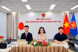 Tham dự của đại diện đầu cầu Nhật Bản. (Ảnh: Phạm Tuân/TTXVN)