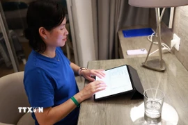 Chị Nguyễn Thanh Phương, Chủ tịch Mạng lưới người Việt ở Luxembourg. (Ảnh: TTXVN phát)