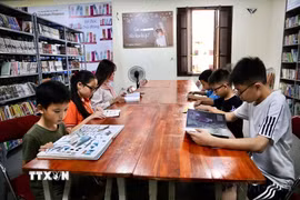 Học sinh đọc sách tại thư viện công cộng dịp Hè. (Ảnh: Đại Nghĩa/TTXVN)