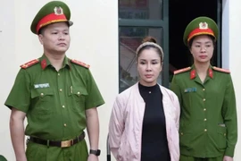 Doãn Thị Lệ Xuân tại cơ quan công an. (Ảnh: Công an cung cấp).