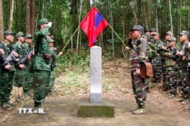 Đến nay, Biên phòng Nghệ An đã tổ chức tuần tra cấp tỉnh với cả 3 tỉnh của Lào. (Ảnh: TTXVN phát)