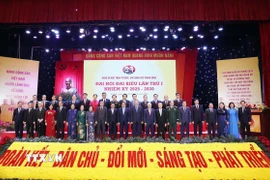 Tổng Bí thư Tô Lâm, Thủ tướng Phạm Minh Chính và các đại biểu dự Đại hội đại biểu Đảng bộ Mặt trận Tổ quốc, các đoàn thể Trung ương lần thứ nhất. (Ảnh: Thống Nhất/TTXVN)