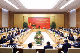 Hội nghị lần thứ nhất Ban Chấp hành Đảng bộ Chính phủ nhiệm kỳ 2020-2025. (Ảnh: Dương Giang/TTXVN)