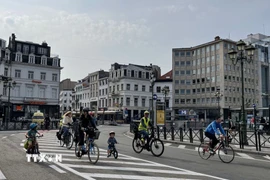 Trung tâm thủ đô Brussels. (Ảnh: Hương Giang/TTXVN)