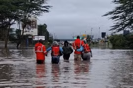 Cảnh ngập lụt ở Kenya. (Ảnh: the-star)