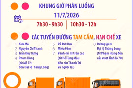 Hà Nội tạm cấm, hạn chế phương tiện trên nhiều tuyến đường ngày 11/7
