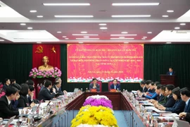 Quang cảnh buổi làm việc. (Ảnh: Nguyễn Cường/TTXVN)