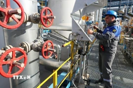 Trạm nén khí đốt Slavyanskaya trong hệ thống đường ống dẫn khí đốt Dòng chảy phương Bắc 2 ở Ust-Luga (Nga). (Ảnh: TASS/TTXVN)