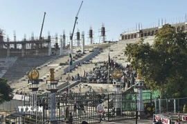 Cửa khẩu Attari-Wagah ở biên giới Ấn Độ-Pakistan. (Ảnh: Kyodo/TTXVN)