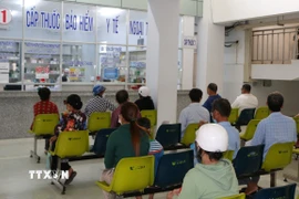 Bệnh nhân chờ nhận thuốc bảo hiểm y tế tại Bệnh viện đa khoa Bạc Liêu. (Ảnh: Tuấn Kiệt/TTXVN)