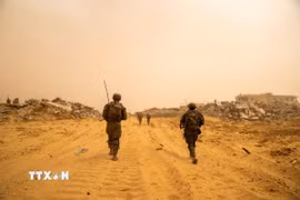Binh sỹ Israel được triển khai tại Dải Gaza. (Ảnh: THX/TTXVN)