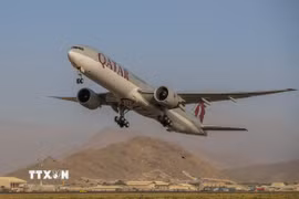 Máy bay của Hãng hàng không Qatar Airways. (Ảnh: AFP/TTXVN)