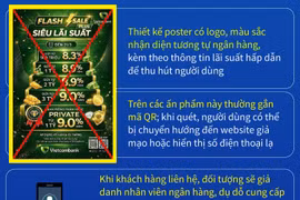 Cảnh báo giả mạo Vietcombank phát tán poster lãi suất để lừa đảo