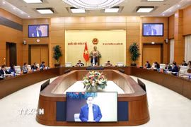 Chủ tịch Quốc hội Trần Thanh Mẫn phát biểu tại phiên họp. (Ảnh: Doãn Tấn/TTXVN)