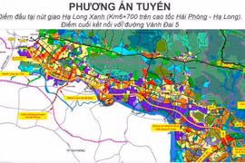 Phương án giới tuyến đề xuất. (Ảnh: Cổng Thông tin điện tử tỉnh Quảng Ninh)