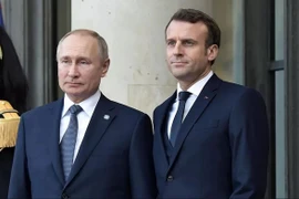 Tổng thống Nga Vladimir Putin và Tổng thống Pháp Emmanuel Macron. (Ảnh: RIA Novosti)