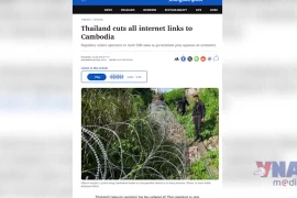 Thái Lan tạm ngừng toàn bộ kết nối internet với Campuchia