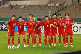 U23 Việt Nam tạo nên địa chấn khi vượt qua UAE với tỷ số 3-2 tiến vào bán kết. Ảnh: (Nguồn: AFC/TTXVN phát)