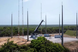 Tên lửa đẩy thương mại đầu tiên mang tên HANBIT-Nano. (Ảnh: koreatimes)