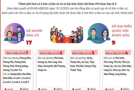 4 đơn vị bầu cử của thành phố Huế