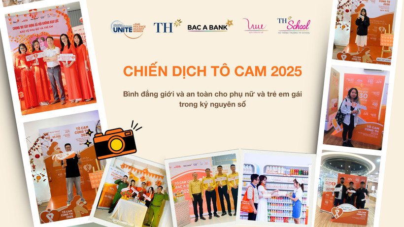 Chiến dịch Tô cam 2025 tiếp nối chuỗi hoạt động ý nghĩa của những năm trước bằng việc triển khai trang trí “góc cam” tại 63 chi nhánh và văn phòng làm việc của BAC A BANK, cùng 45 cửa hàng TH true mart trên toàn quốc. (Ảnh: PV/Vietnam+)