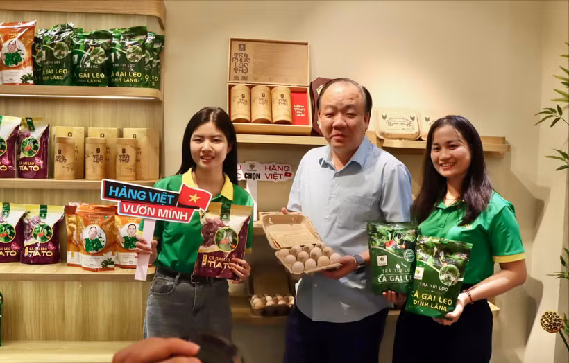 “Sức sống hàng Việt” số 4 quy tụ nhiều sản phẩm thực phẩm tiêu biểu, có nguồn gốc rõ ràng và gắn liền với vùng nguyên liệu đặc trưng. (Ảnh: BCT/Vietnam+)