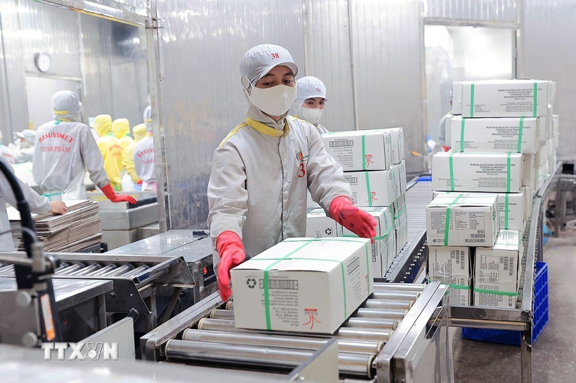 Trong tháng Ba, chỉ số sản xuất công nghiệp ước tính tăng tới 18,8% so với tháng trước. (Ảnh: TTXVN)